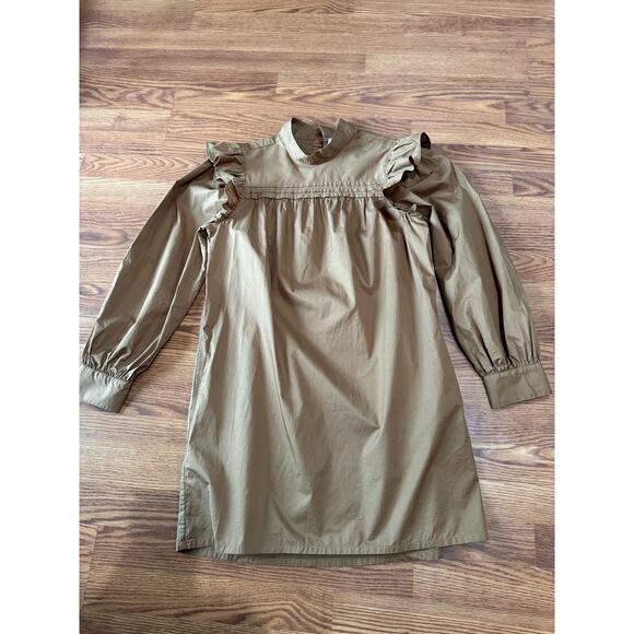 Xirena brown mini Nyla Dress in Khaki Gold size L - Picture 7 of 10